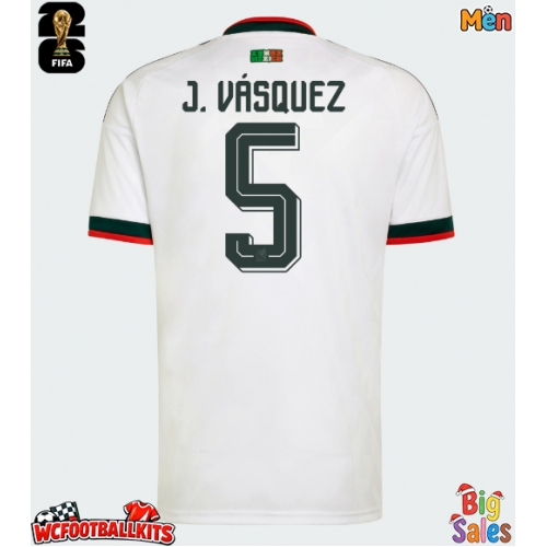 Mexico Johan Vasquez #5 Replica Away Stadium Shirt World Cup 2026 Short Sleeve
